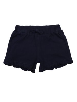 Girls Medium Blue Short Knitted Trouser